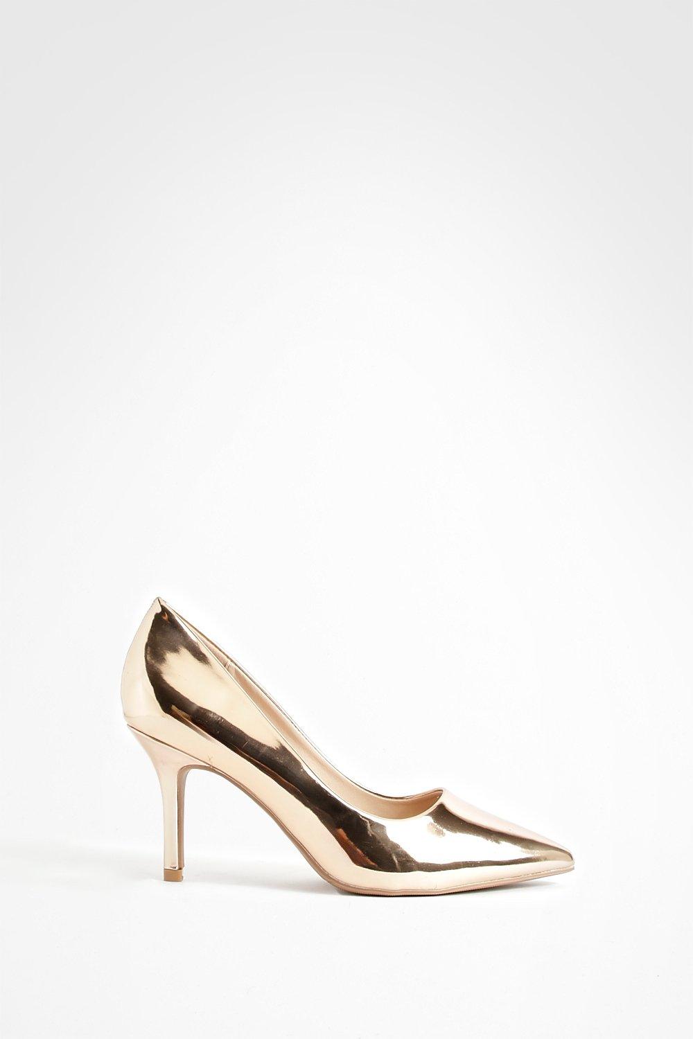 Rose gold kitten heel cheap shoes